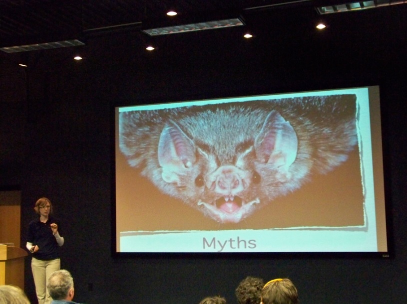 Michelle Maust, from the Organization for Bat Conservation presented Bats of the World to AHS students and the local community.