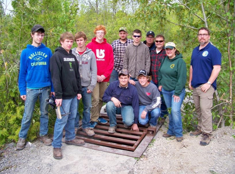 AHS students and some of the community partners involved in the project. 