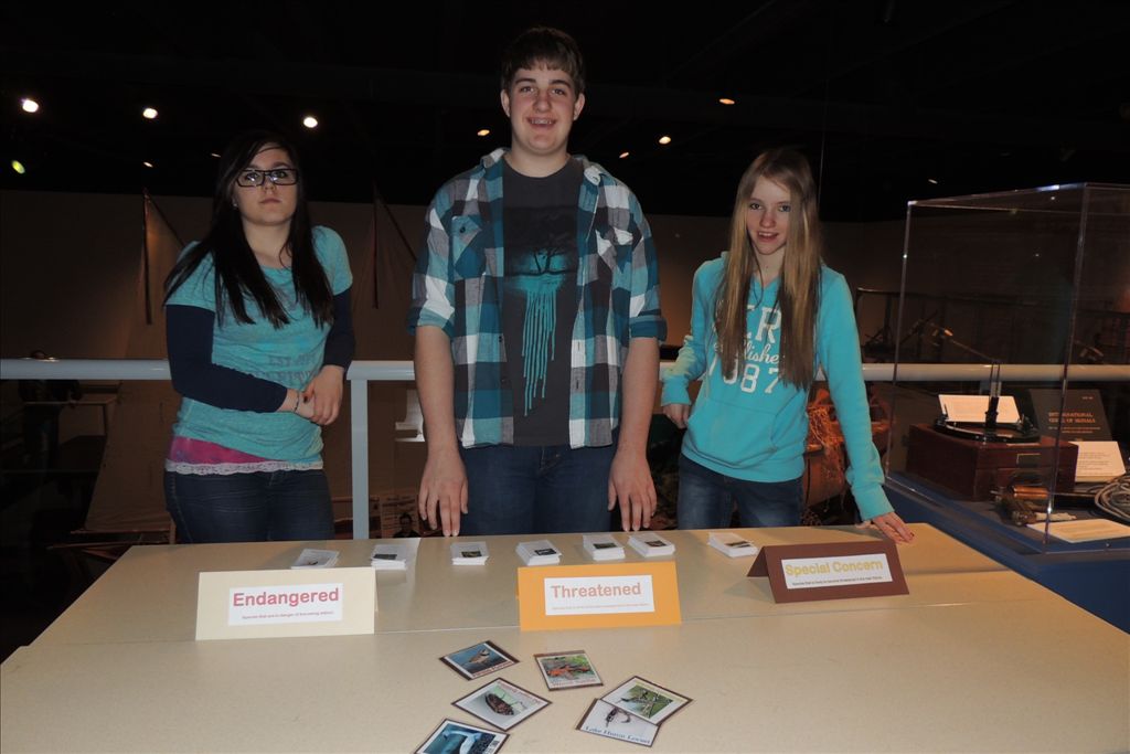 Students educated local 4th graders on threatened and endangered species that can be found at Negwegon