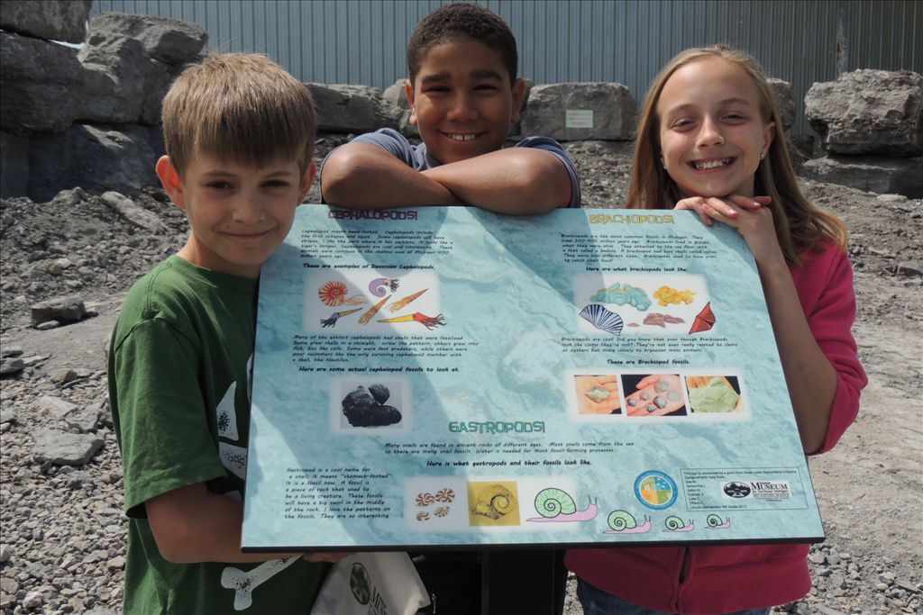 Students designed signs to place at the fossil park - this is the final product based off the sudents original sign design