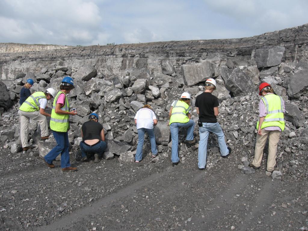 The LaFarge Quarry offers an excellent site to search for fossils