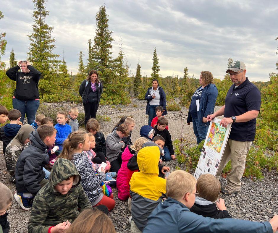 Students Receive Final Instructions Before Fossil Hunting