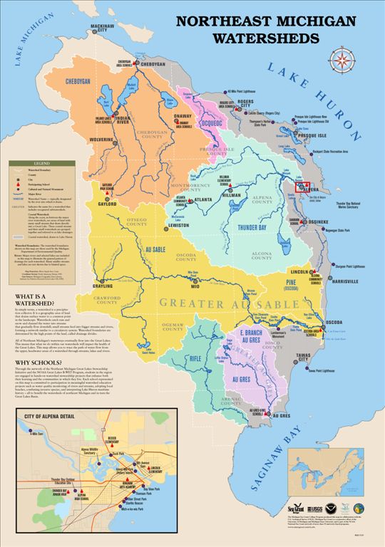 Downloadable Watershed Maps now available! NE Michigan Great Lakes Stewardship Initiative